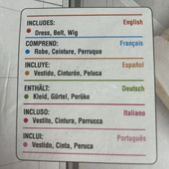 PRINCESS LEIA STAR WARS COSTUME. New in pkg. child size  4-6. Age 3-4. - Picture 3 of 3